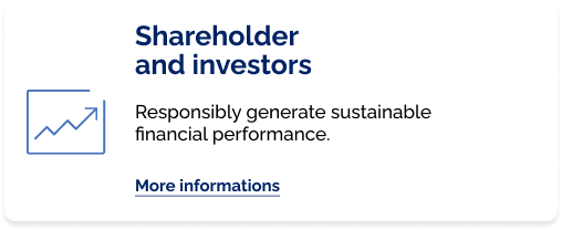 Shareholder and investors, Generate sustainable economic performance in a responsible manner