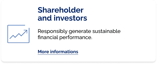 Shareholder and investors, Generate sustainable economic performance in a responsible manner