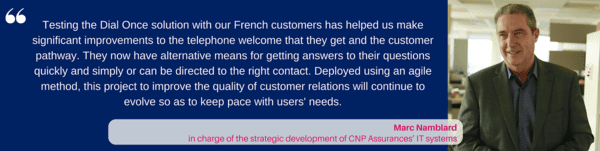 Picture of Marc Namblard with a quote