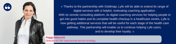 Picture of Peggy Séjourné with a quote