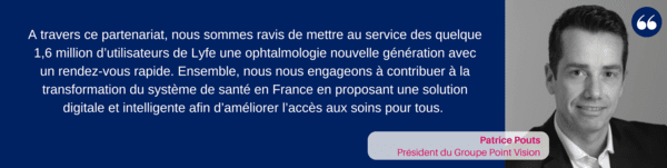 Photo de Patrice Pouts accompagnée d'une citation