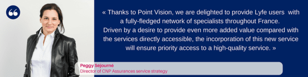 Picture of Peggy Séjourné with a quote