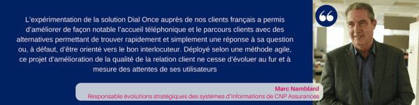 Photo de Marc Namblard accompagnée d'une citation